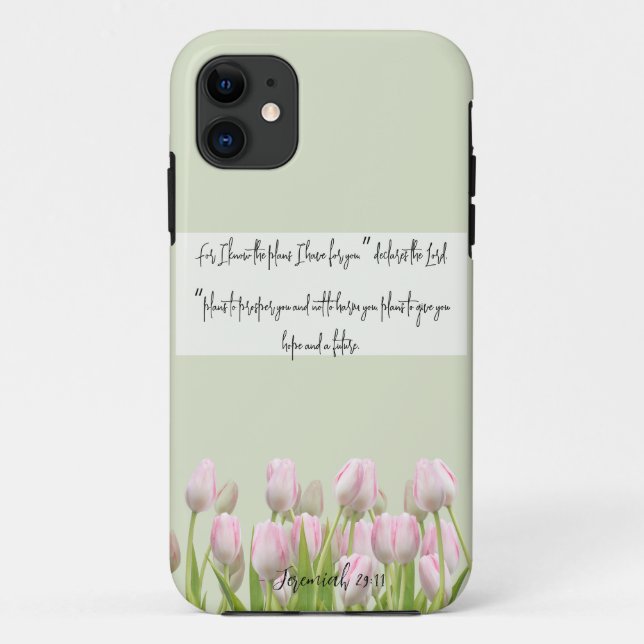 Capa Para iPhone 11 Caso Êxtase Bíblico Verde Menta Gracioso (Verso)