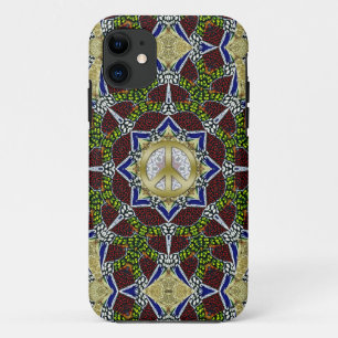 Capa Para iPhone 11 Caso Forest Web Mandala Peace Star iPhone 5