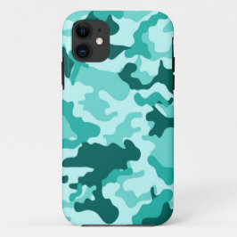 Capa Para iPhone 11 Caso Green Turquoise Camo iPad 5
