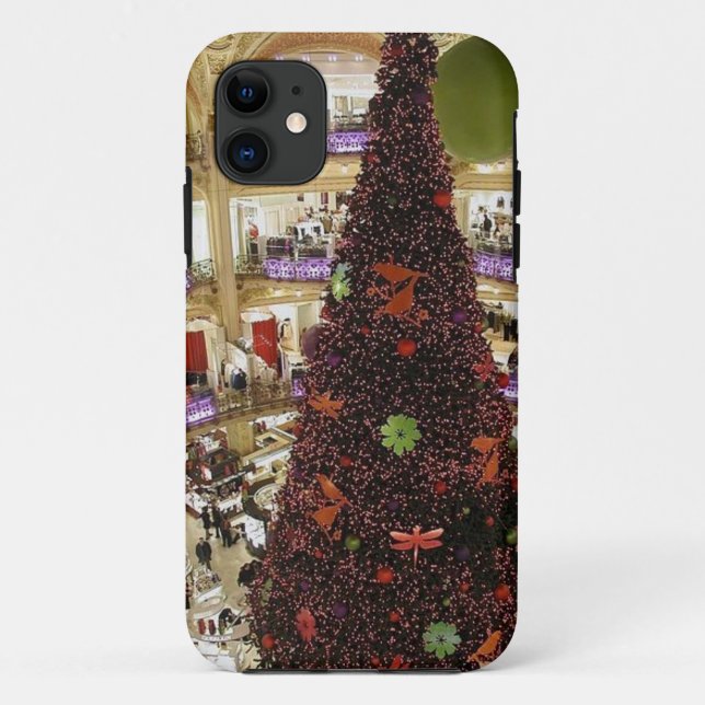 Capa Para iPhone 11 Caso iPhone5 da Árvore de Natal Parisiense (Verso)