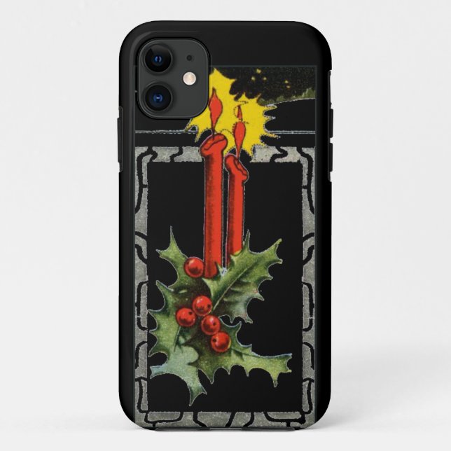 Capa Para iPhone 11 Caso iPhone5 de Velas de Natal (Verso)