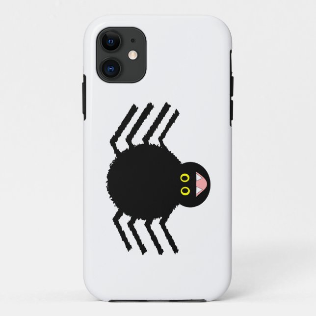 Capa Para iPhone 11 Caso iPhone 5 de Aranha Negra (Verso)