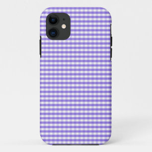 Capa Para iPhone 11 Caso IPhone 5 em Gingham Roxo