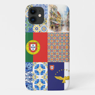 Capa Para iPhone 11 Caso iPhone/iPad com bandeira de portugal e azores