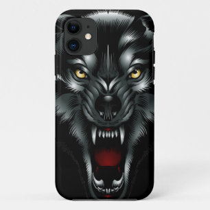 Capa Para iPhone 11 Caso irritado do iPhone 5 da cara do lobo