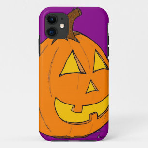 Capa Para iPhone 11 Caso Jack o' Lantern Purple iPhone 5