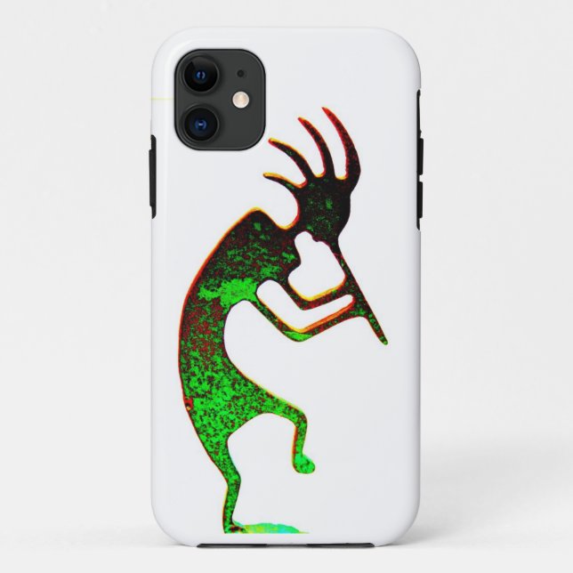 Capa Para iPhone 11 Caso Kokopelli verde (Verso)