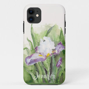 Capa Para iPhone 11 Caso macio do iPhone 5 da íris da aguarela