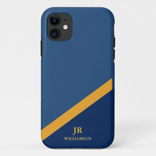 Capa Para iPhone 11 Caso-Mate™ moderno dos azuis marinhos iPhone4 da