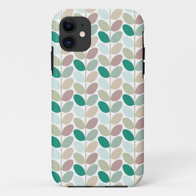 Capa Para iPhone 11 Caso modelado floral retro (Verso)