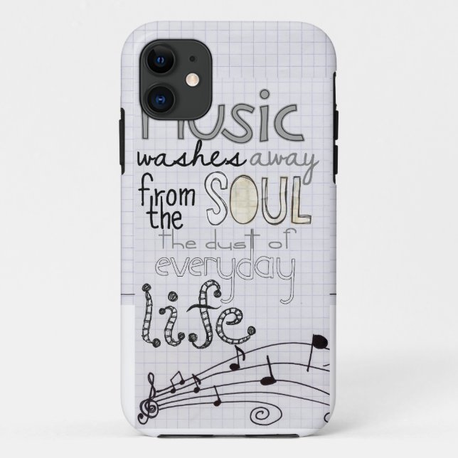 Capa Para iPhone 11 caso musical lunático do iphone 5 do amante (Verso)