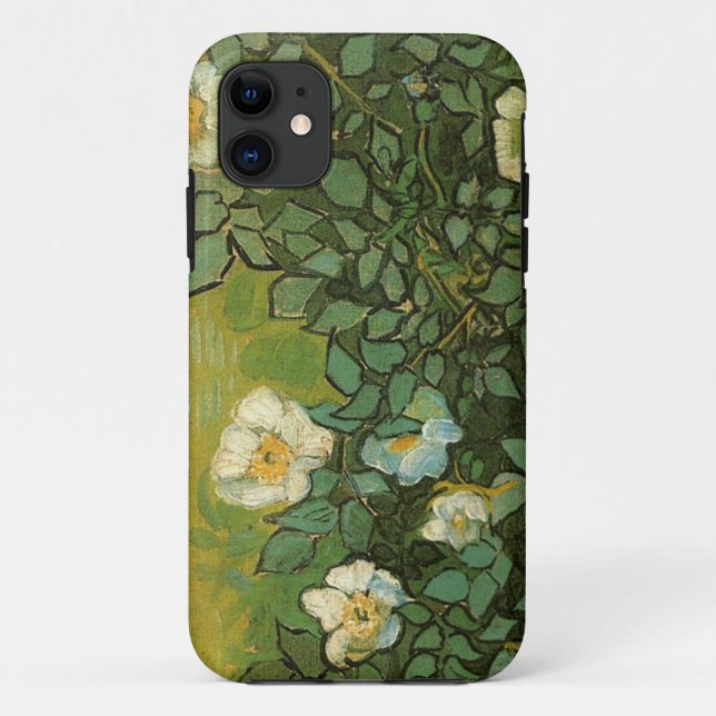 Capa Para iPhone 11 Caso selvagem do iPhone 5 dos rosas de Van Gogh (Verso)