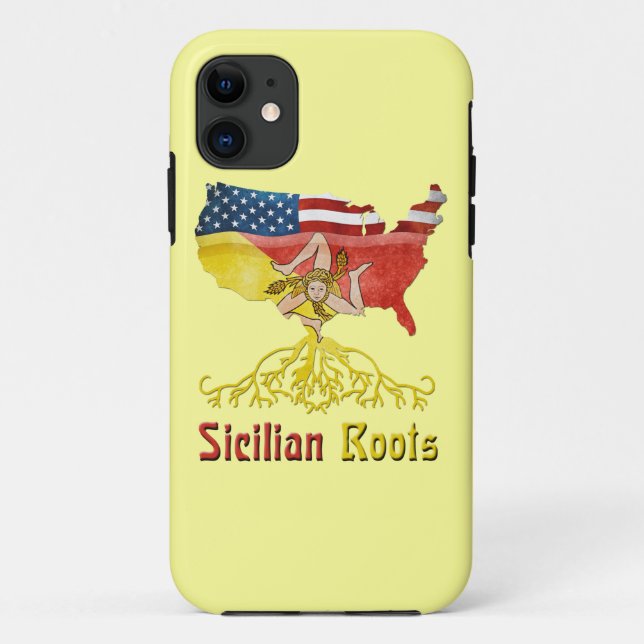 Capa Para iPhone 11 Caso Smartphone do iPhone da Sicília Americana (Verso)