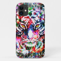 Caso Tiger iPhone 11 | Colorido | Abstrato Art