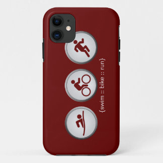 Capa Para iPhone 11 Caso Triathlon Natação-Bike-Run iPhone 5 (marrom)