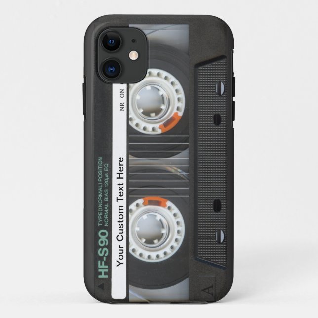 Capa Para iPhone 11 Cassete de banda magnética retro (Verso)