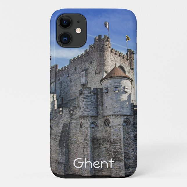 Capa Para iPhone 11 Castelo dos Condes em Gand. (Verso)