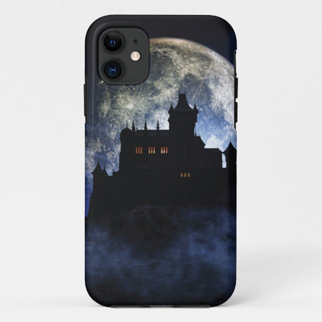 Capa Para iPhone 11 Castelo fantasma durante a noite (Verso)