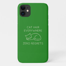 Capa Para iPhone 11 Cat hair everywhere zero regrets