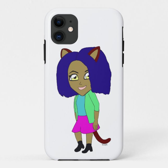 Capa Para iPhone 11 catgirl chibi (Verso)