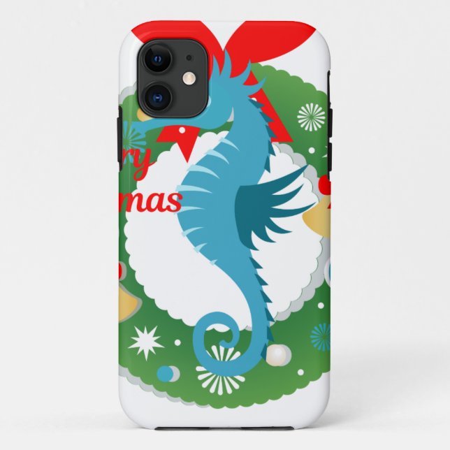 Capa Para iPhone 11 cavaleiro de natal alegre (Verso)