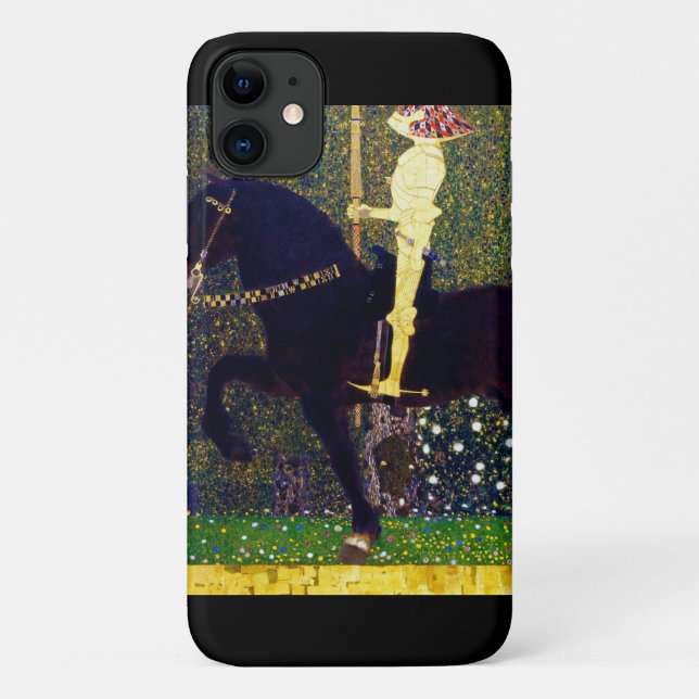 Capa Para iPhone 11 Cavaleiro Dourado, Gustav Klimt (Verso)