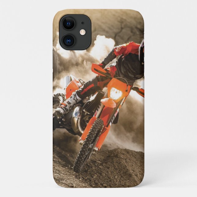 Capa Para iPhone 11 Cavaleiro Motocross (Verso)