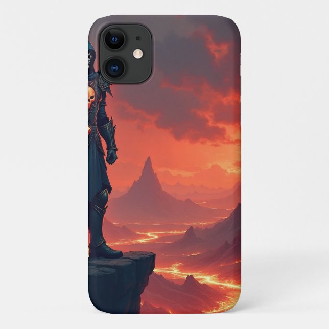 Capa Para iPhone 11 Cavaleiro Negro da Chama (Verso)