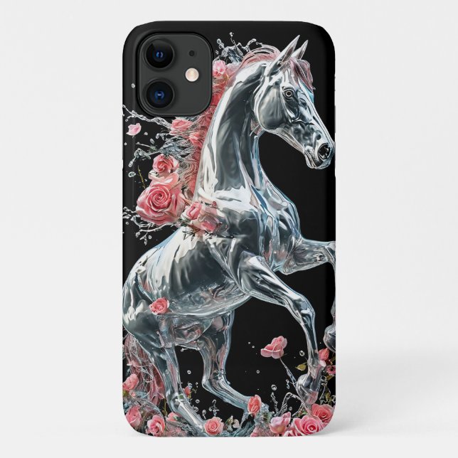 Capa Para iPhone 11 Cavalo Congelado (Verso)