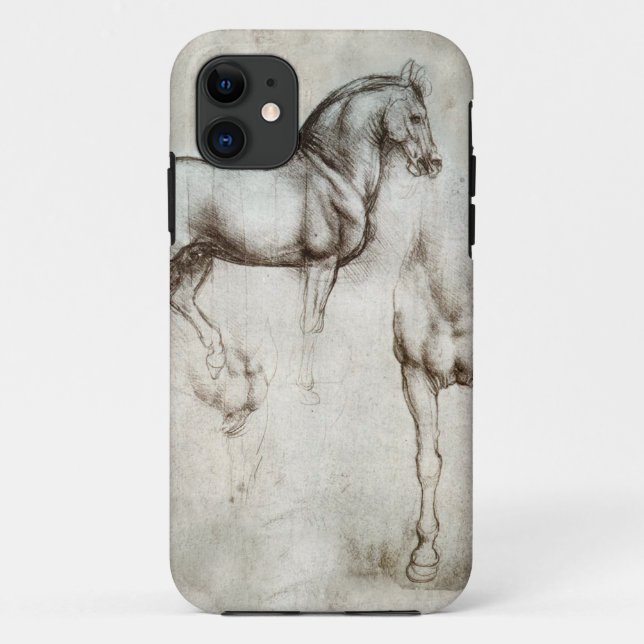 Capa Para iPhone 11 Cavalo de da Vinci (Verso)
