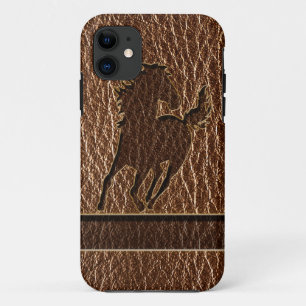 Capa Para iPhone 11 Cavalo de Leather-Look