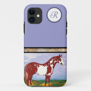 Capa Para iPhone 11 Cavalo de Tinta Sobreposta (monograma)