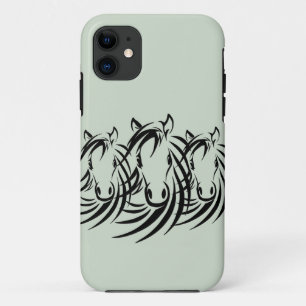 Capa Para iPhone 11 Cavalo Negro Verde