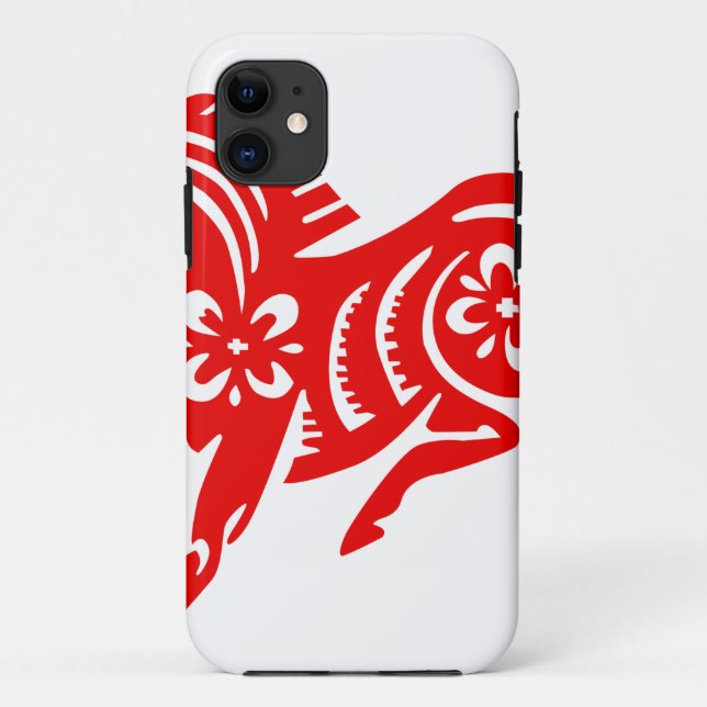 Capa Para iPhone 11 Cavalo oriental asiático chinês (Verso)