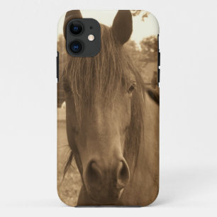 Capa Para iPhone 11 Cavalo Sépia