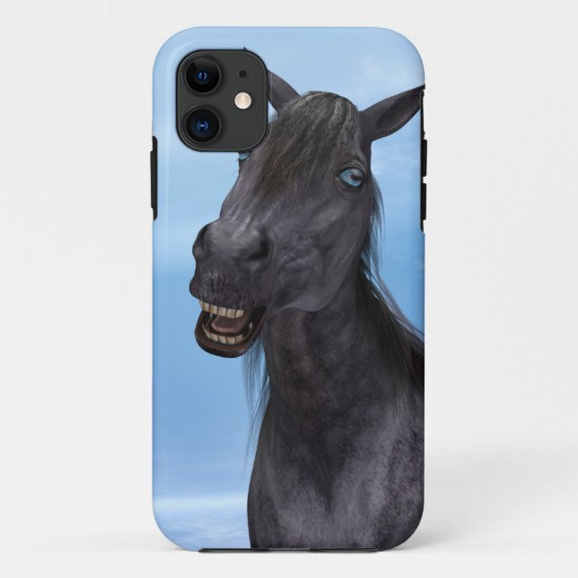 Capa Para iPhone 11 Cavalo Sorridente (Verso)