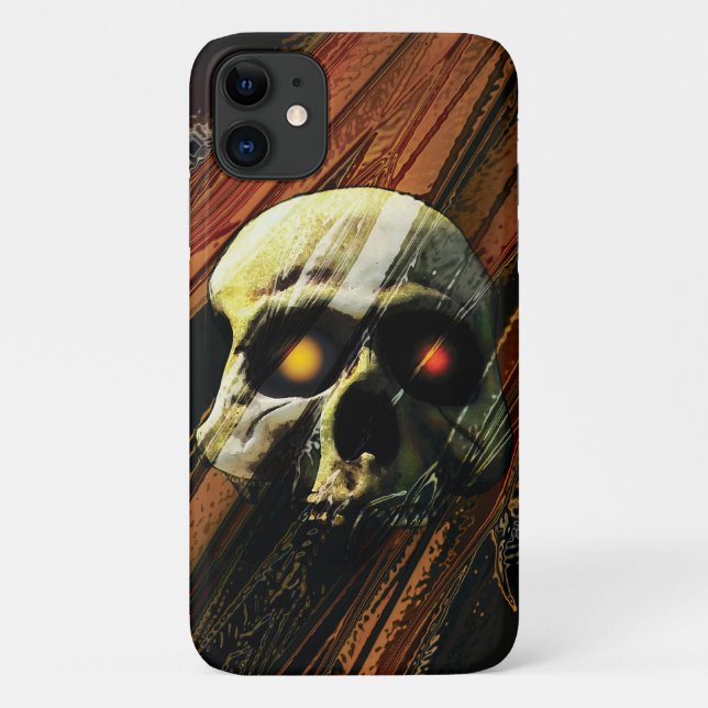 Capa Para iPhone 11 Caveira Escura (Verso)