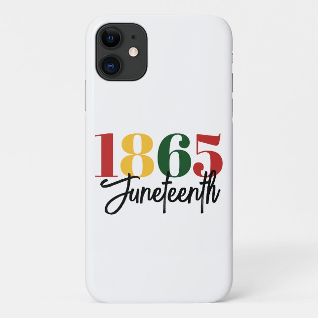 Capa Para iPhone 11 Celebração da História Negra da Liberdade em 1865 (Verso)