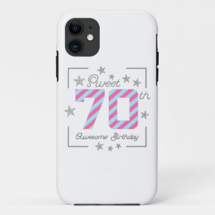 Capa Para iPhone 11 Celebrando o aniversário espetacular do 70 Doce