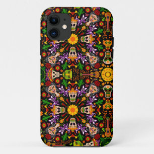 Capa Para iPhone 11 Celebrar o Dia dos Mortos em estilo mexicano
