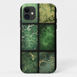 CAPA PARA iPhone 11 CÉLULAS DE VERDE IRLANDESA E CUBOS DE ORNAMENTADO 