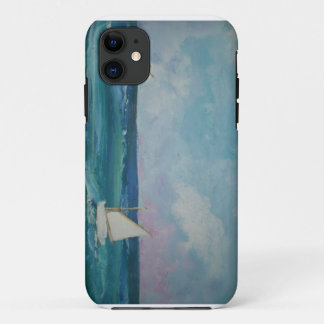 Capa Para iPhone 11 Cena da água com barcos