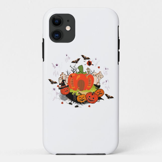 Capa Para iPhone 11 Cena de Gravidez Spookeen Pumpkin (Verso)