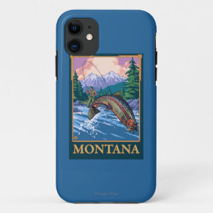 Capa Para iPhone 11 Cena de Pesca de Voo - Montana