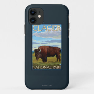 Capa Para iPhone 11 Cena do bisonte - parque nacional de geleira, TA