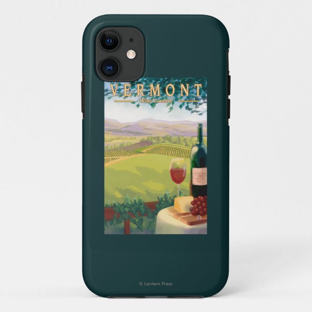 Capa Para iPhone 11 Cena do país de VermontWine (Verso)