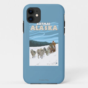 Capa Para iPhone 11 Cena Sledding do cão - Katmai, Alaska