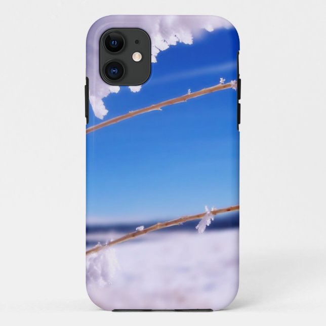 Capa Para iPhone 11 cenas de inverno-107 (Verso)