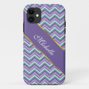 Capa Para iPhone 11 Cerceta e ziguezague Amethyst