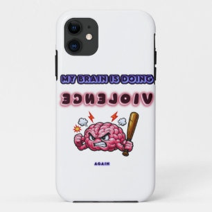 Capa Para iPhone 11 Cérebro Fazendo Violência